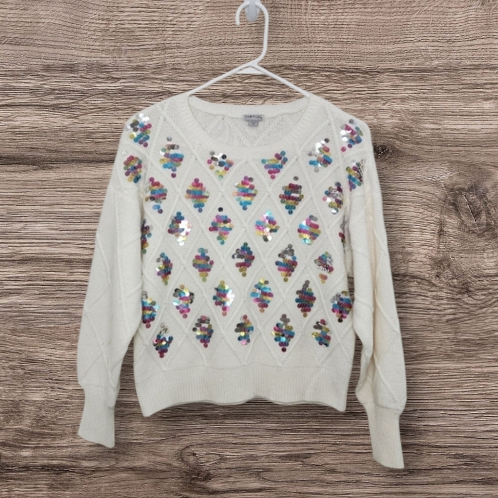 Habitual Kid Multicolor Sequin Sweater Sz 12